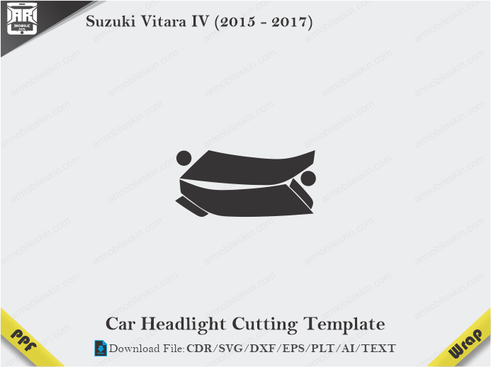 Suzuki Vitara IV (2015 – 2017) Car Headlight Cutting Template