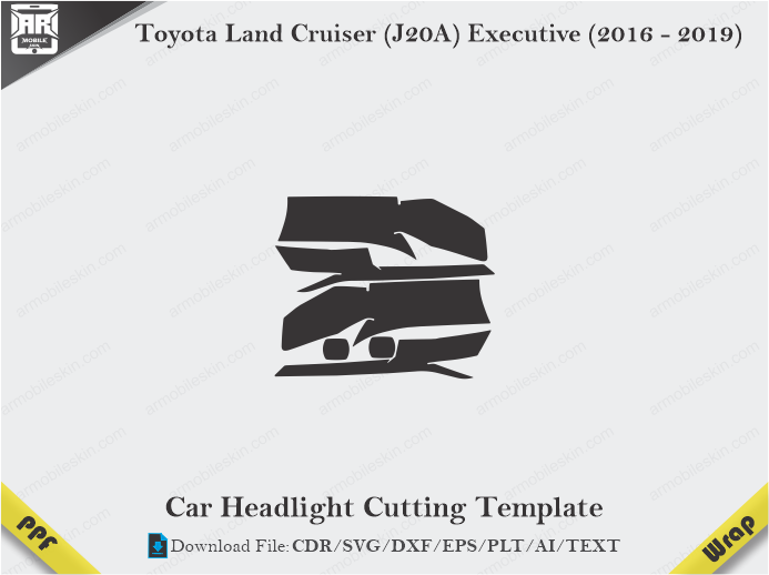 Toyota Land Cruiser (J20A) Executive (2016 - 2019) Car Headlight Template