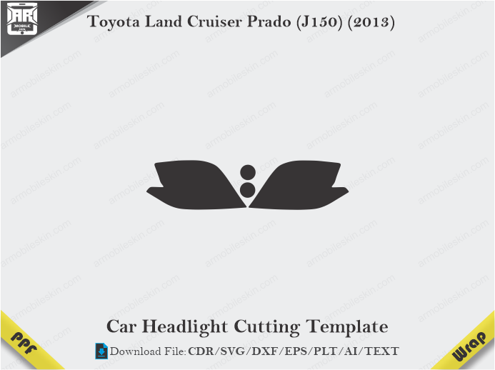 Toyota Land Cruiser Prado (J150) (2013) Car Headlight Template