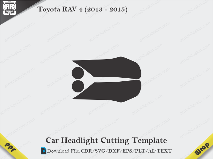 Toyota RAV 4 (2013 - 2015) Car Headlight Template