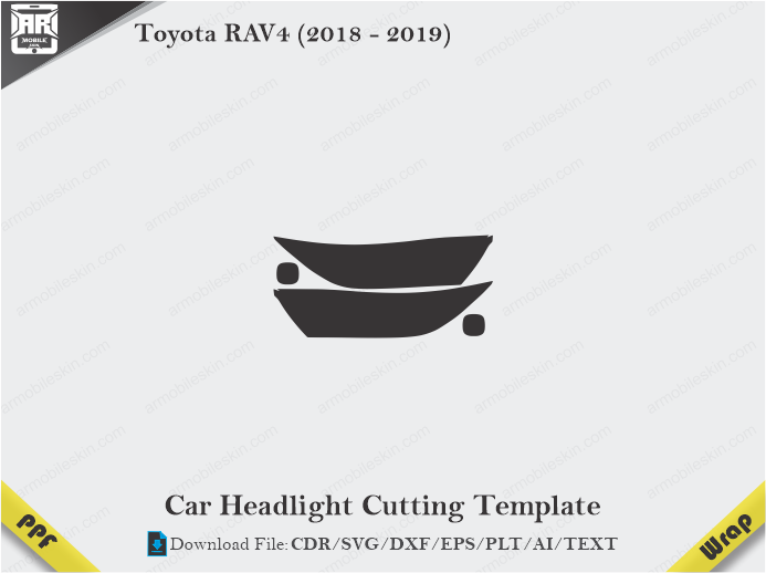 Toyota RAV4 (2018 - 2019) Car Headlight Template