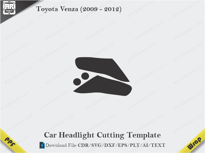 Toyota Venza (2009 - 2012) Car Headlight Template