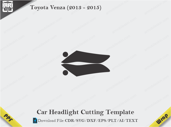 Toyota Venza (2013 - 2015) Car Headlight Template