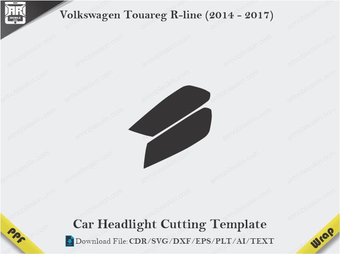 Volkswagen Touareg R-line (2014 - 2017) Car Headlight Template