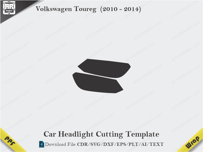 Volkswagen Toureg (2010 - 2014) Car Headlight Template