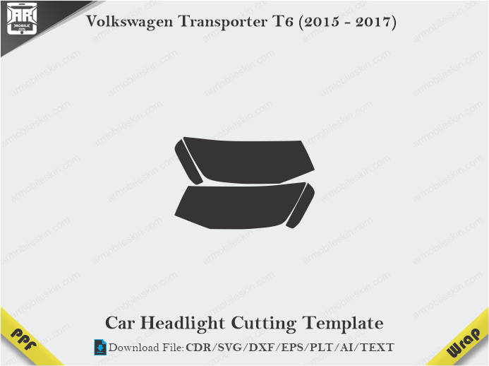 Volkswagen Transporter T6 (2015 - 2017) Car Headlight Template