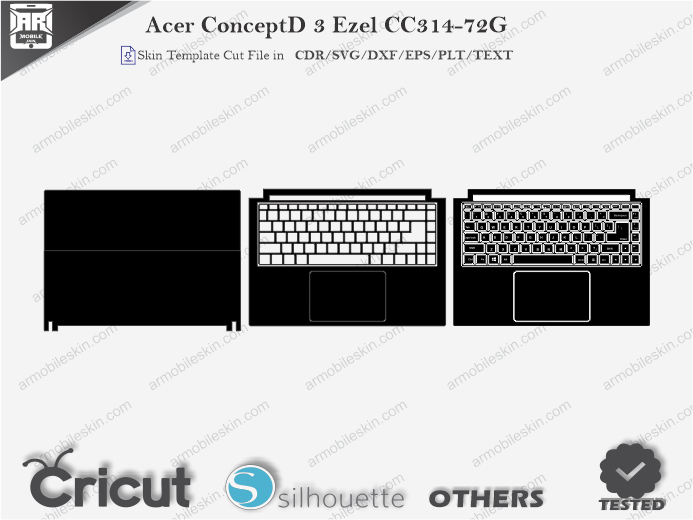 Acer ConceptD 3 Ezel CC314-72G Skin Template Vector