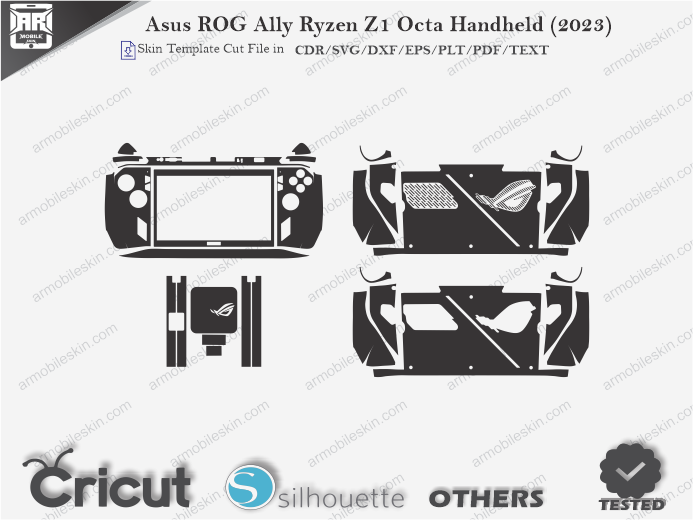Asus ROG Ally Ryzen Z1 Octa Handheld (2023) Skin Template Vector