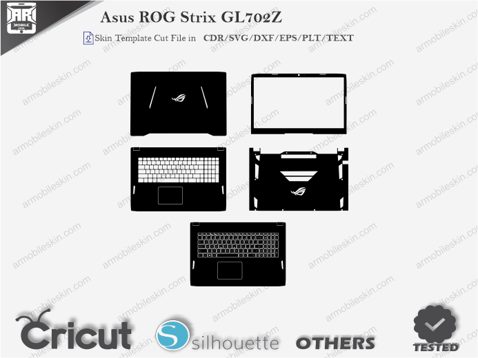 Asus ROG Strix GL702Z Skin Template Vector