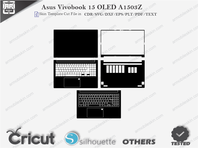 Asus Vivobook 15 OLED A1503Z Skin Template Vector