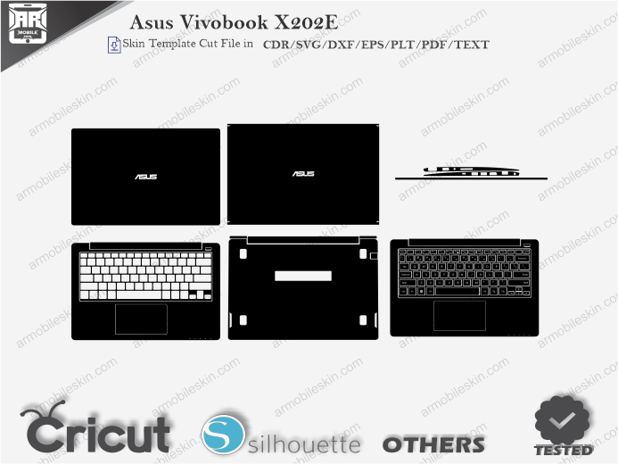 Asus Vivobook X202E Skin Template Vector