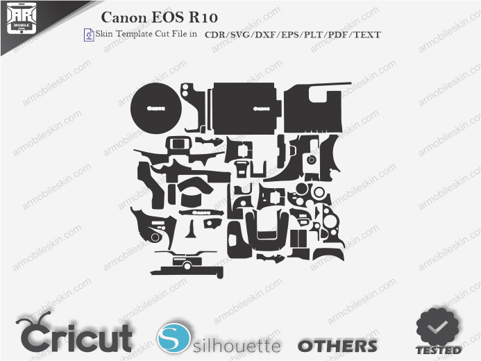 Canon EOS R10 Skin Template Vector