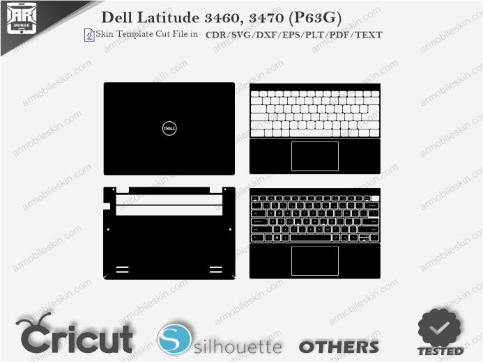 Dell Latitude 3460, 3470 (P63G) Skin Template Vector
