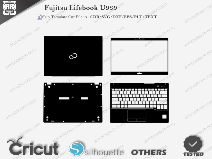 Fujitsu Lifebook U939 Skin Template Vector