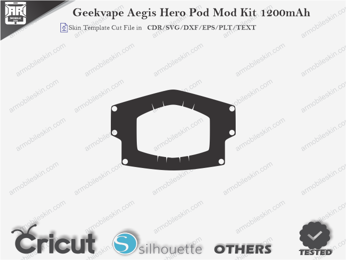 Geekvape Aegis Hero Pod Mod Kit 1200mAh Skin Template Vector