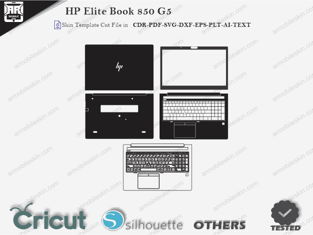 HP Elite Book 850 G5 Skin Template Vector