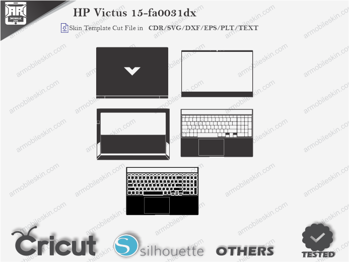 HP Victus 15-fa0031dx Skin Template Vector