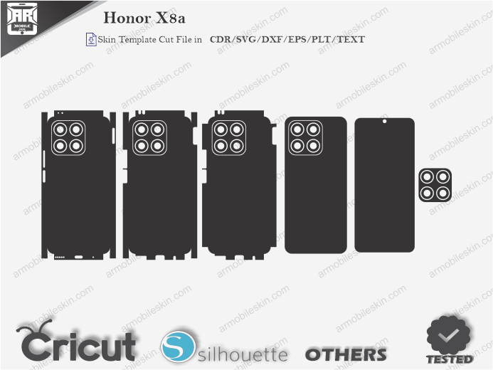 Honor X8a Skin Template Vector