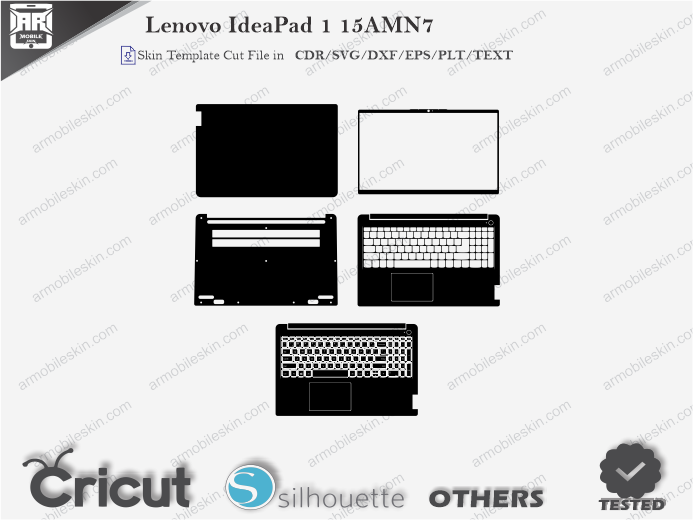 Lenovo IdeaPad 1 15AMN7 Skin Template Vector