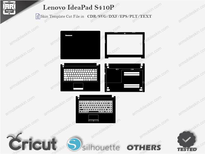 Lenovo IdeaPad S410P Skin Template Vector