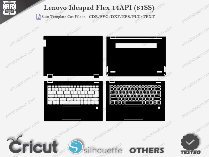 Lenovo Ideapad Flex 14API (81SS) Skin Template Vector