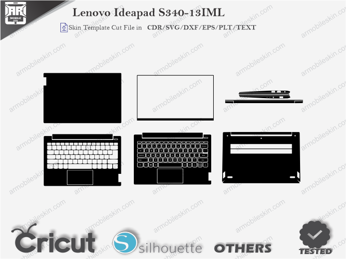 Lenovo Ideapad S340-13IML Skin Template Vector