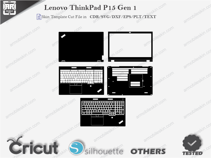 Lenovo ThinkPad P15 Gen 1 Skin Template Vector
