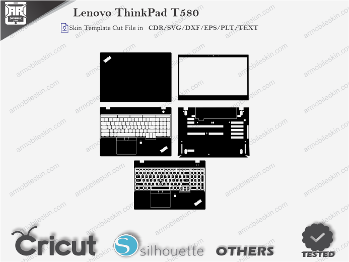 Lenovo ThinkPad T580 Skin Template Vector