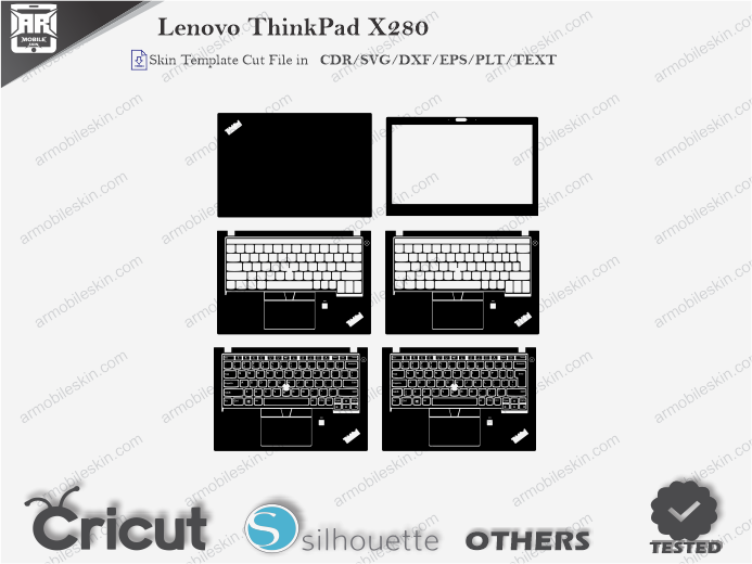 Lenovo ThinkPad X280 Skin Template Vector
