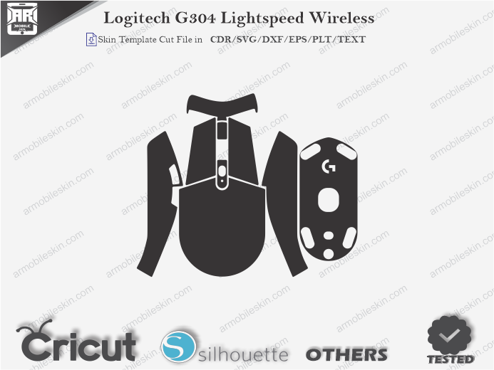 Logitech G304 Lightspeed Wireless Skin Template Vector