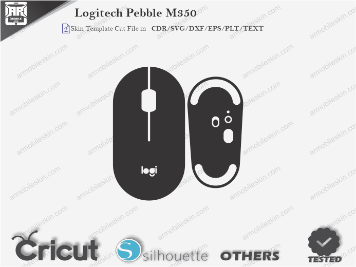 Logitech Pebble M350 Mouse Skin Template Vector