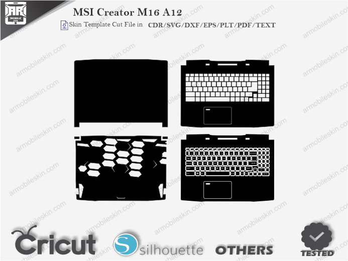 MSI Creator M16 A12 Skin Template Vector
