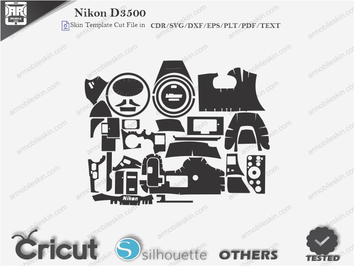 Nikon D3500 Skin Template Vector
