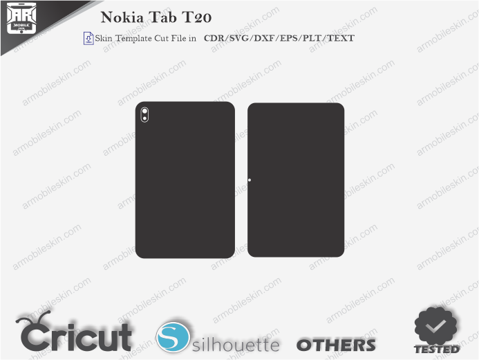 Nokia Tab T20 Skin Template Vector