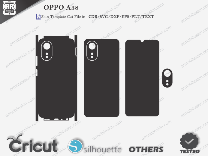 OPPO A38 Skin Template Vector