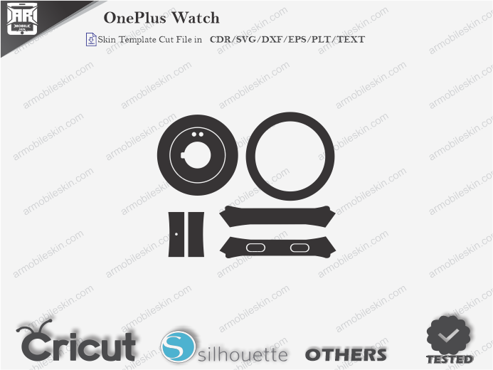OnePlus Watch Skin Template Vector