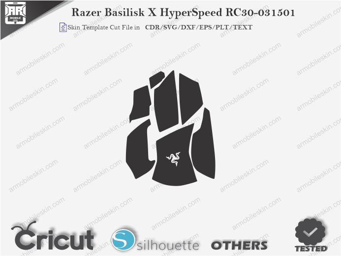 Razer Basilisk X HyperSpeed RC30-031501 Skin Template Vector