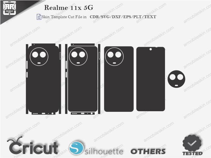 Realme 11x 5G Skin Template Vector