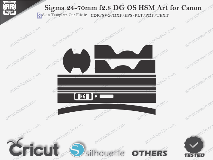 Sigma 24-70mm f2.8 DG OS HSM Art for Canon Skin Template Vector
