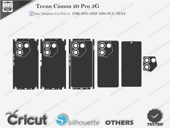 Tecno Camon 20 Pro 5G Skin Template Vector