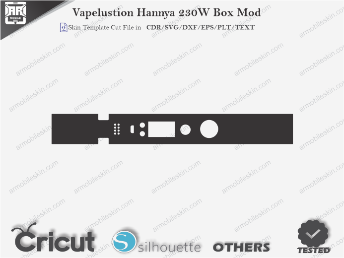 Vapelustion Hannya 230W Box Mod Skin Template Vector