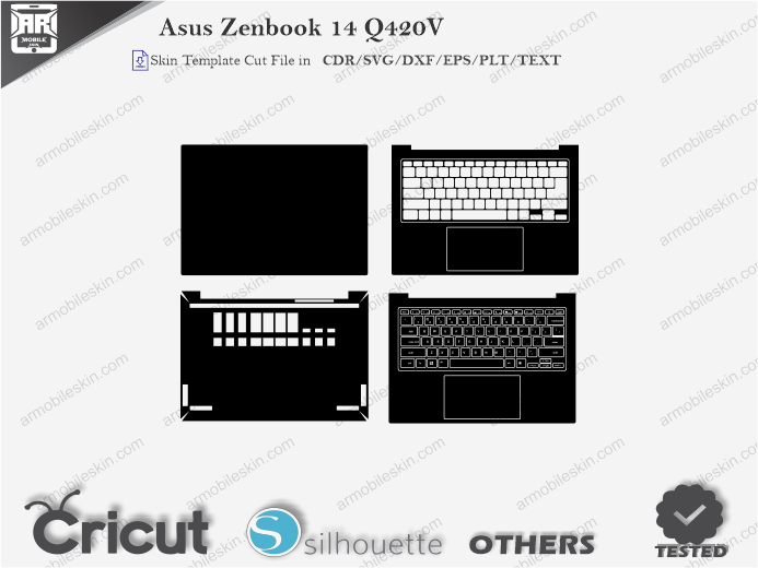 Asus Zenbook 14 Q420V Skin Template Vector
