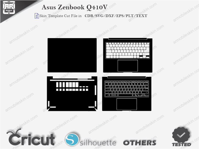 Asus Zenbook Q410V Skin Template Vector