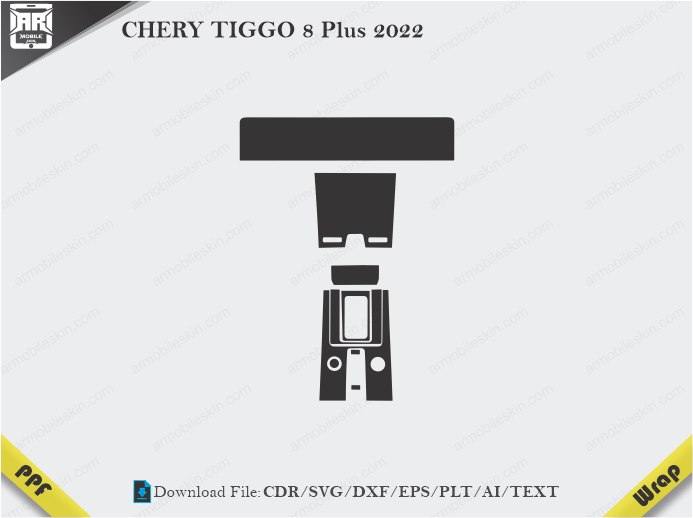 CHERY TIGGO 8 Plus 2022 Car Interior PPF or Wrap Template