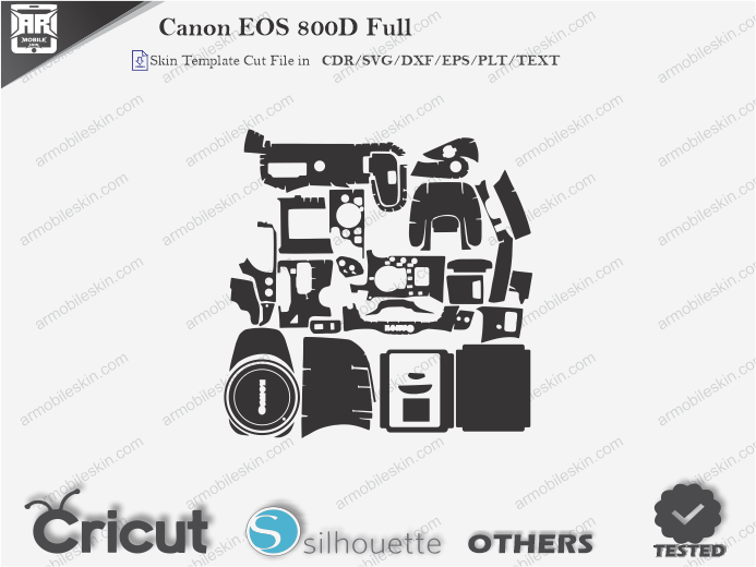 Canon EOS 800D Full Skin Template Vector