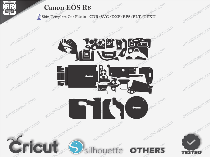 Canon EOS R8 Skin Template Vector