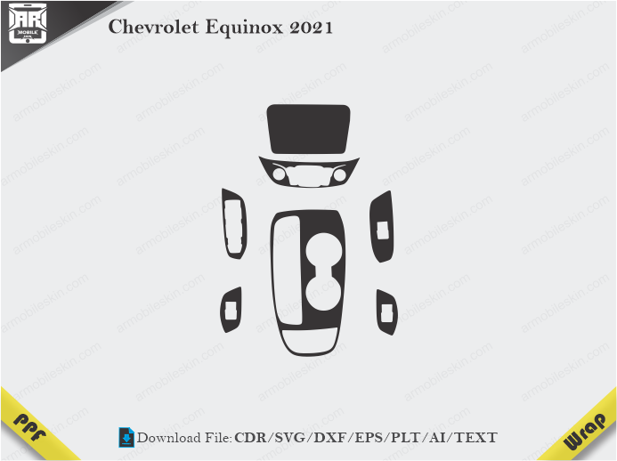 Chevrolet Equinox 2021 Car Interior PPF or Wrap Template