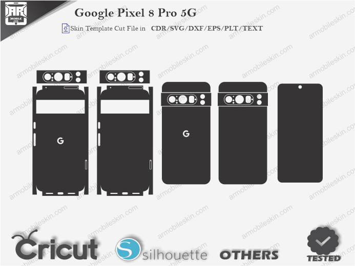Google Pixel 8 Pro 5G Skin Template Vector