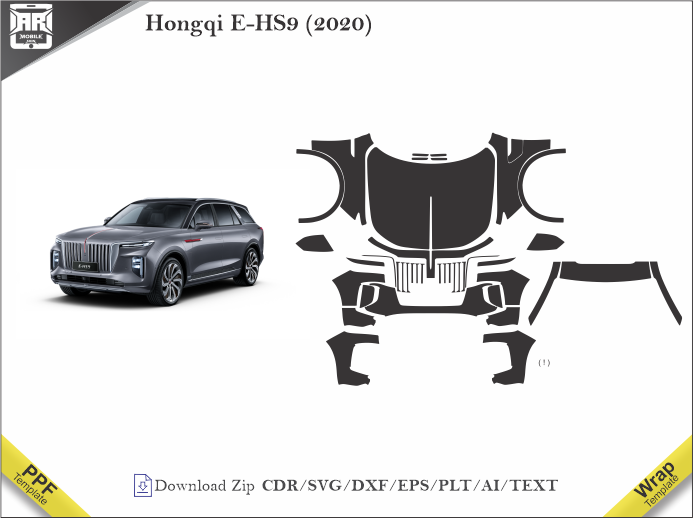 Hongqi E-HS9 (2020) Car PPF Template
