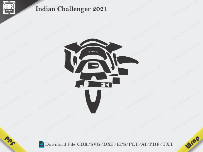 Indian Challenger 2021 Wrap Skin Template Vector